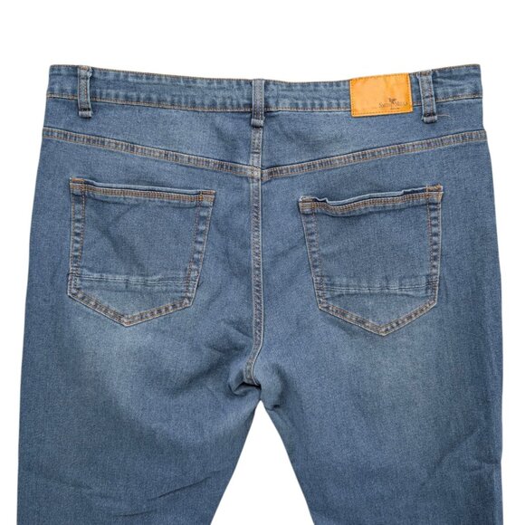 Smith & Mills Stretch Jeans Mens Blue Straight Leg Denim Size 42x32 - Picture 4 of 10